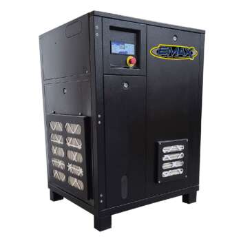 Emax 3PH Indust Rotary Screw Compressor Cabinet Only Horsepower 7.5 HP Air Tank Size 0 Gal Volts 230 460