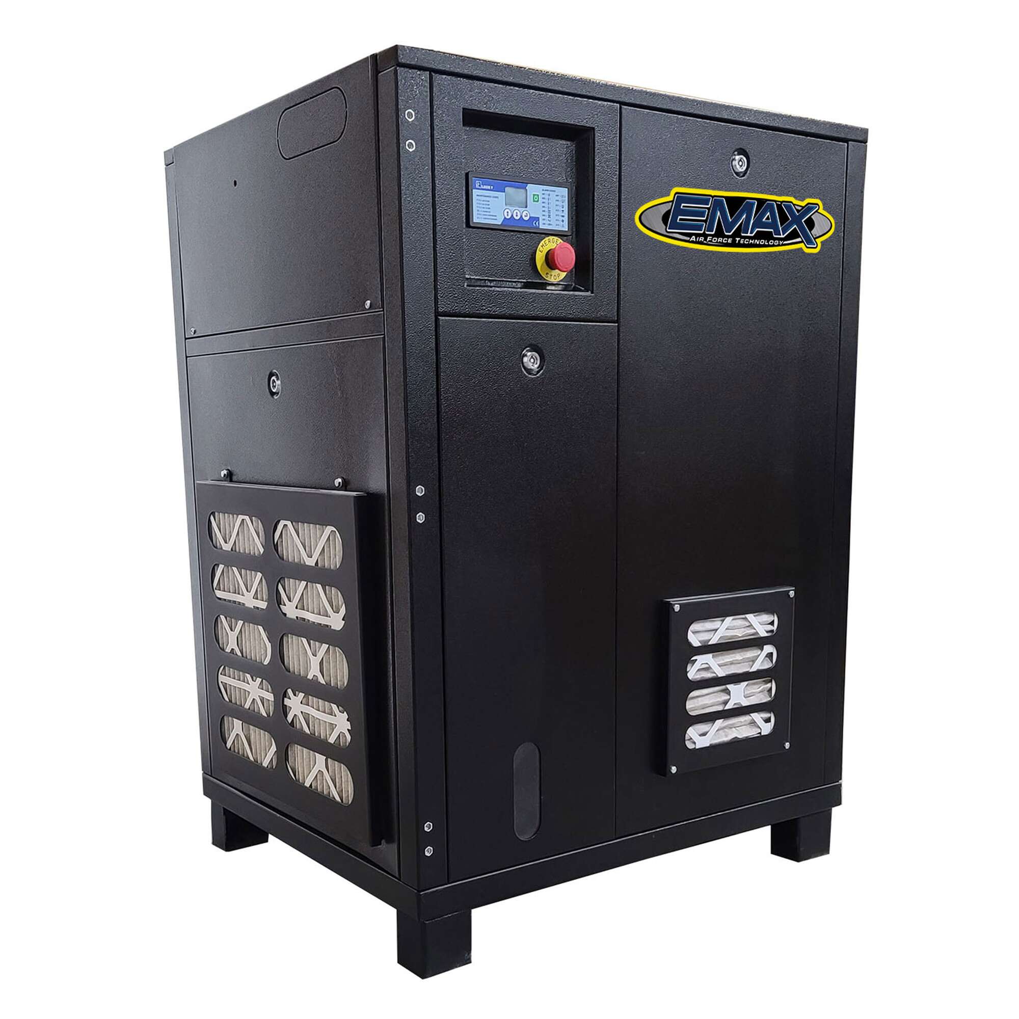 Emax 3PH Indust Rotary Screw Compressor Cabinet Only Horsepower 20 HP Air Tank Size 0 Gal Volts 230 460