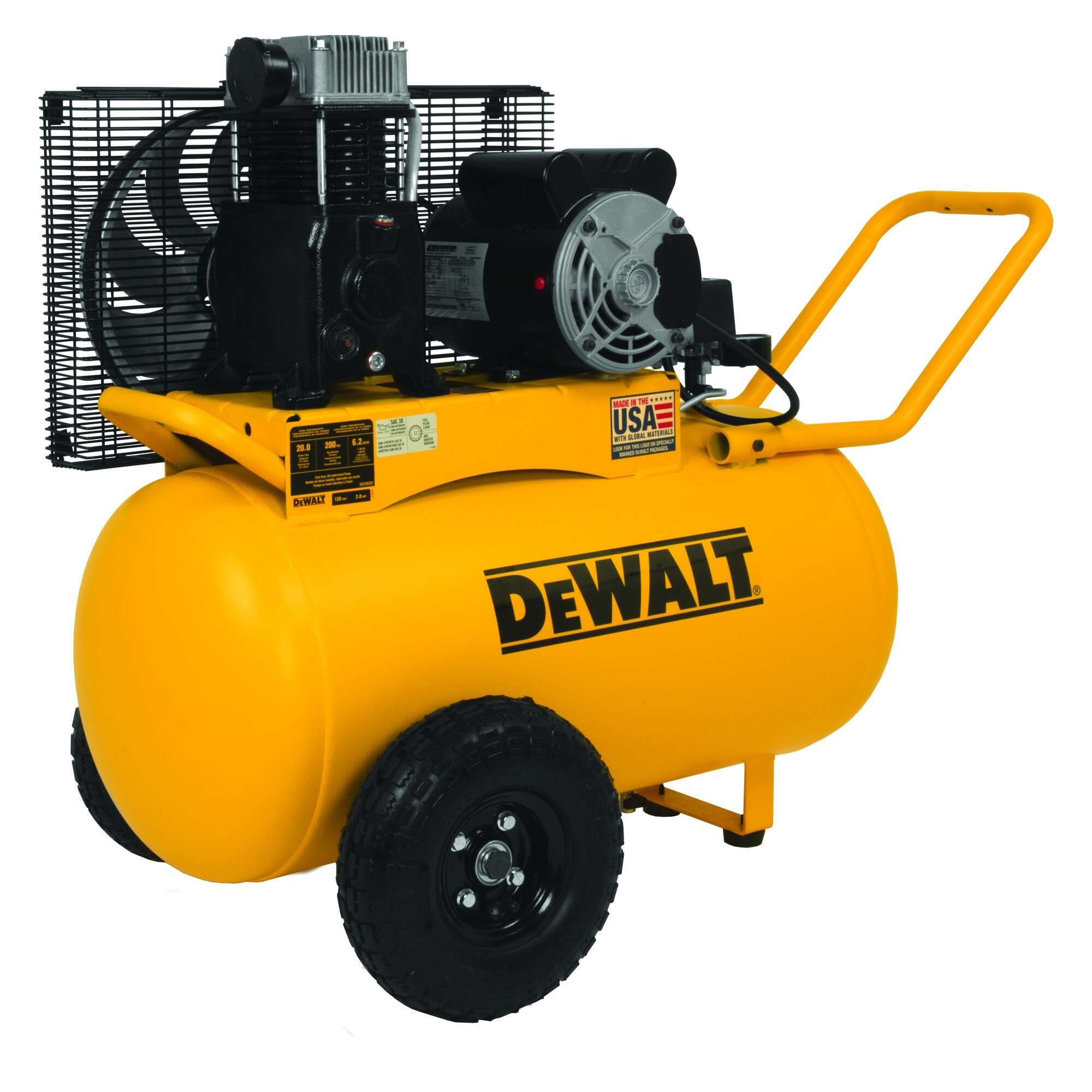 DEWALT 20 Gallon Air Compressor Horizontal Portable 200 PSI 2 HP