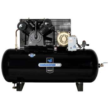 Industrial Air 120 Gallon Horz Two Stage 10 HP 460V Horsepower 10 HP Air Tank Size 120 Gal Volts 230