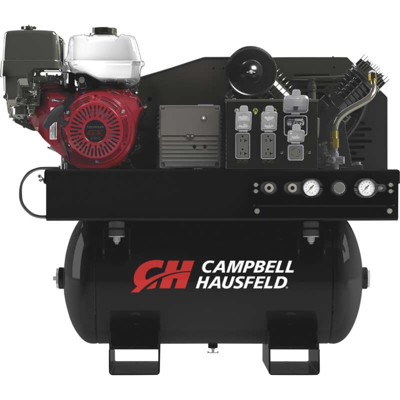 Campbell Hausfeld 2 in 1 GasPowered Air Compressor Generator Honda GX390 Engine 30Gallon Horizontal