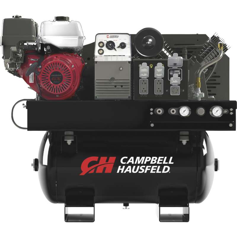 Campbell Hausfeld 3 in 1 Gas-Powered Air Compressor Generator Welder Honda GX390 Engine 30 Gallon Tank