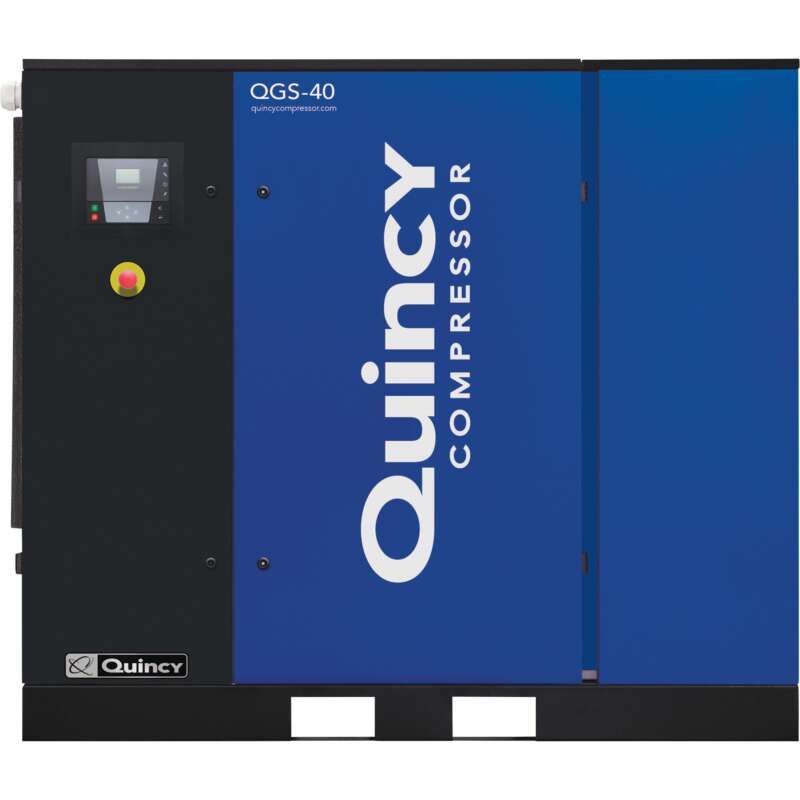 Quincy QGS Rotary Screw Air Compressor with Dryer 40 HP 230  460 Volt 3 Phase 177 CFM No Tank