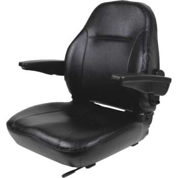 Black Talon Premium High Back Steel Tractor Seat Black