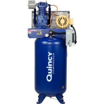 Quincy QTV 7.5 Splash Lubricated Reciprocating Air Compressor 7.5 HP 460 Volt 3 Phase 80 Gallon Vertical