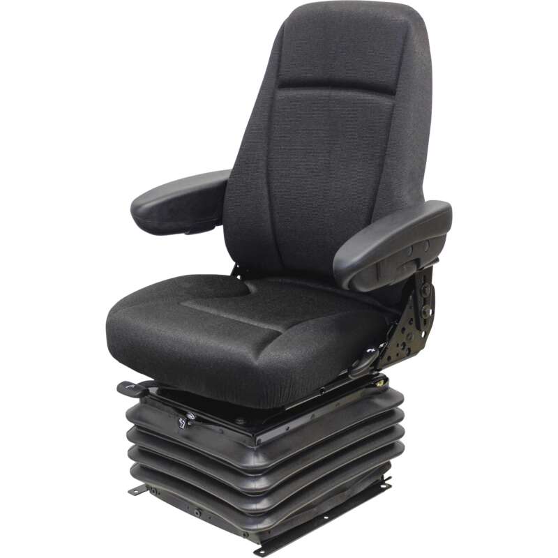 K&M Uni Pro Heavy Duty Air Suspension Seat with 24 Volt Compressor