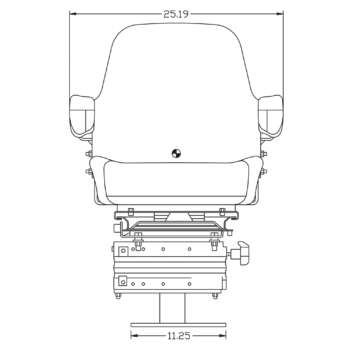 Sears Brand Backhoe Mechanical Seat and Suspension 285Lb Capacity Black VinylSears Brand Backhoe Mechanical Seat and Suspension 285Lb Capacity Black Vinyl