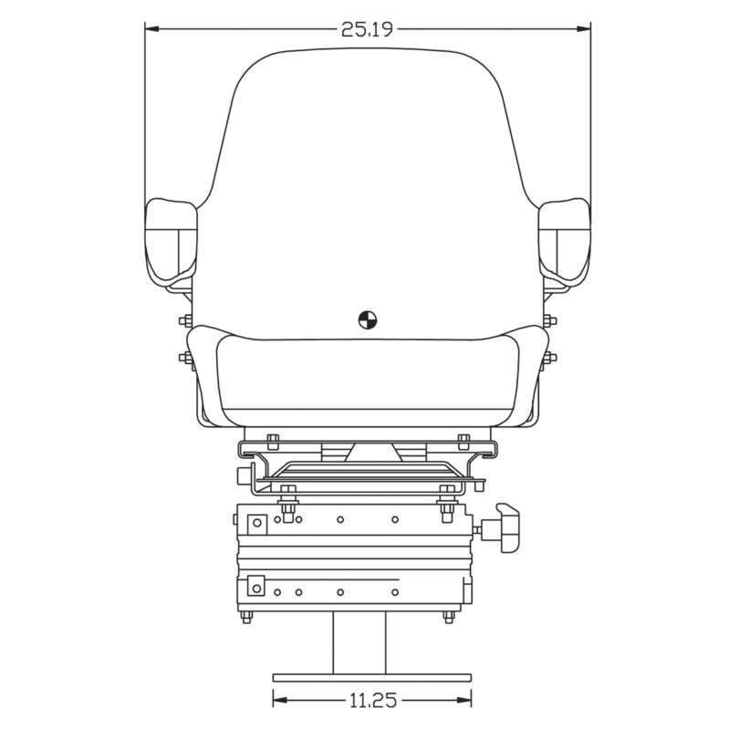 Sears Brand Backhoe Mechanical Seat and Suspension 285Lb Capacity Black VinylSears Brand Backhoe Mechanical Seat and Suspension 285Lb Capacity Black Vinyl