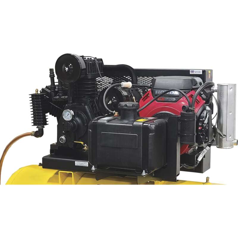 EMAX Industrial Plus Gas Powered 2 Stage Air Compressor 24 HP Honda GX Engine 120Gallon Horizontal