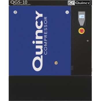 Quincy QGS 10 Rotary Screw Compressor 38.8 CFM at 125 PSI 208 230 460 Volt 3Phase Floor Mount No Dryer