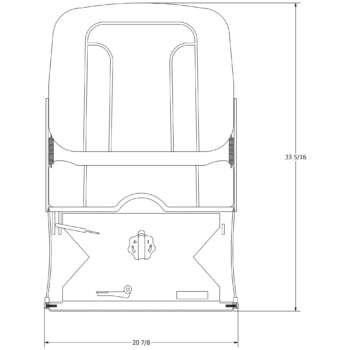 K&M Uni Pro Vinyl Mechanical Suspension Seat Black