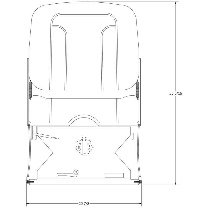 K&M Uni Pro Vinyl Mechanical Suspension Seat Black