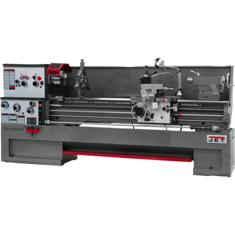 JET ZX Series Large Spindle Bore Lathe with Acu Rite 203 DRO 18in x 80in