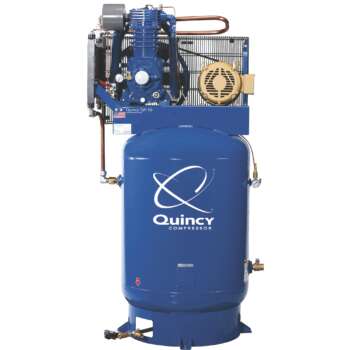 Quincy QP Pressure Lubricated Reciprocating Air Compressor with MAX Package 10 HP 230 Volt 3 Phase 120 Gallon Vertical