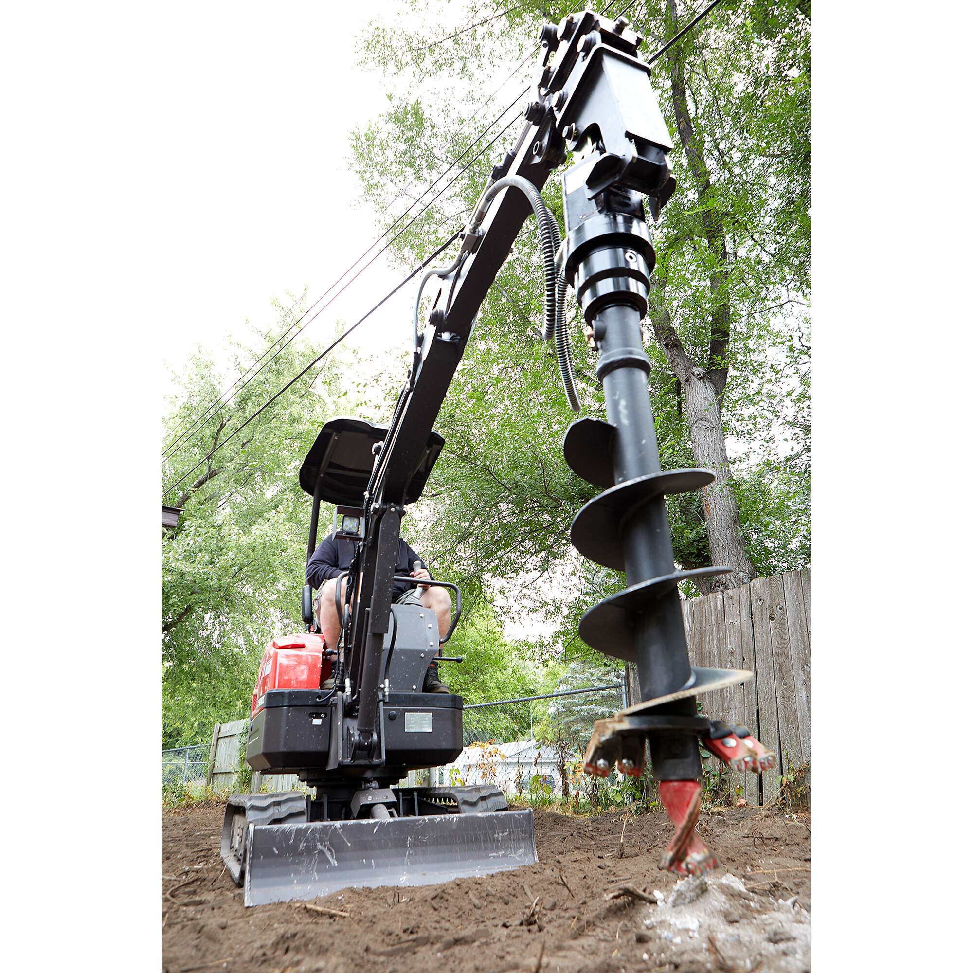 Mini Excavator Auger Attachment