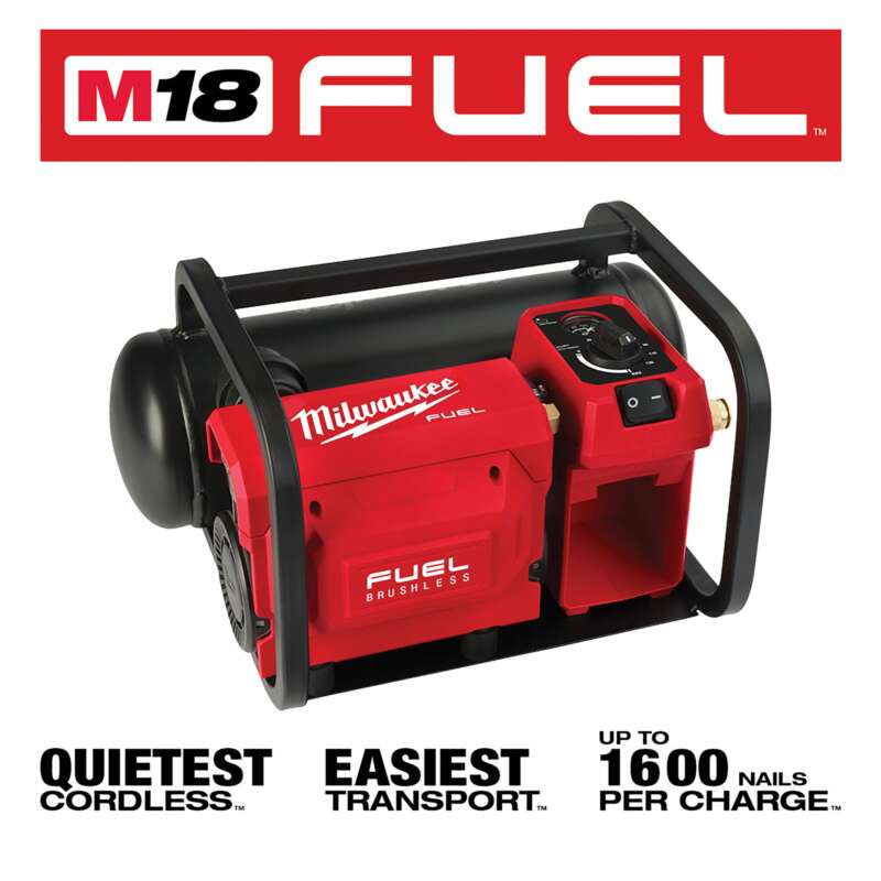 Milwaukee M18 FUEL Cordless 2 Gallon Quiet Portable Air Compressor