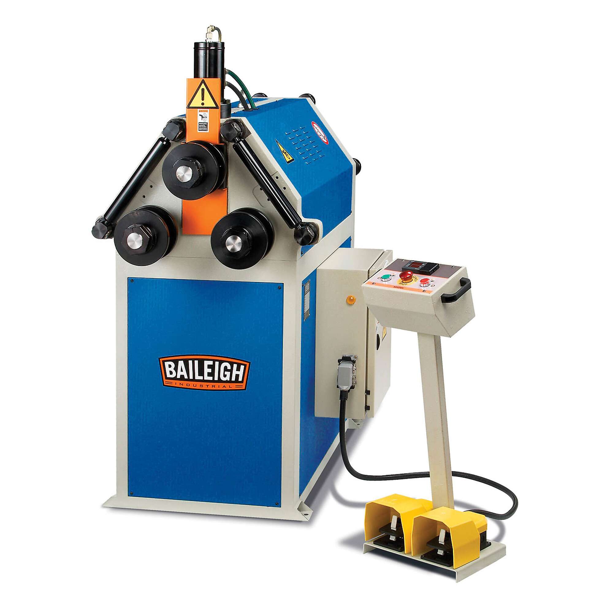 Baileigh 220Volt Three Phase Roll Bender with Hydraulic Mov Max Bending Capacity Flat 5 in Max Bending Capacity Round 3 in Max Material Gauge 20