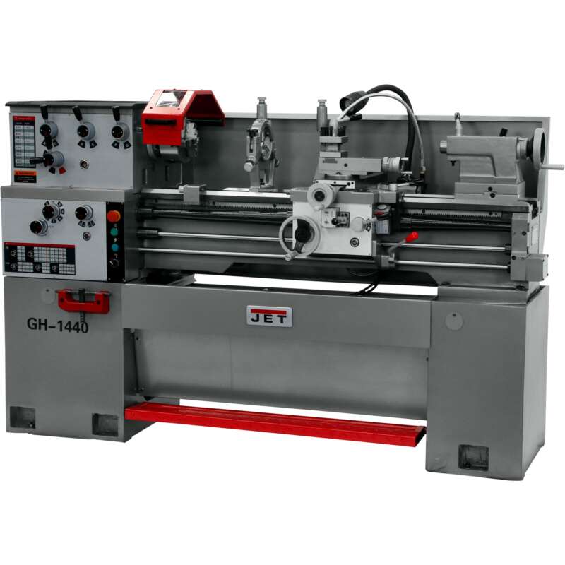 JET Geared-Head Engine Lathe with Acu Rite 203 DRO Taper Attachment and Collet Closer 14in x 40in Single Phase1