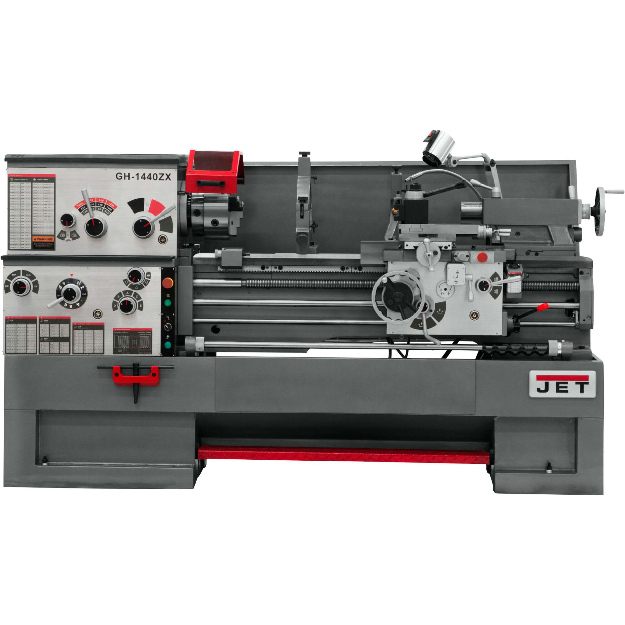 JET ZX Series Large Spindle Bore Lathe with Acu Rite 200S DRO 14in x 40in