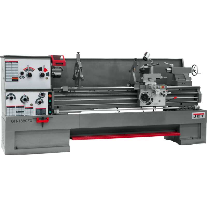 JET ZX Series Large Spindle Bore Lathe with Acu Rite 203 DRO 18in x 80in