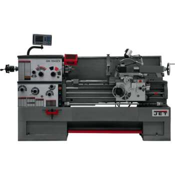 JET ZX-Series Large Spindle Bore Lathe with Acu Rite 203 DRO Taper Attachment and Collet Closer 16in x 40in
