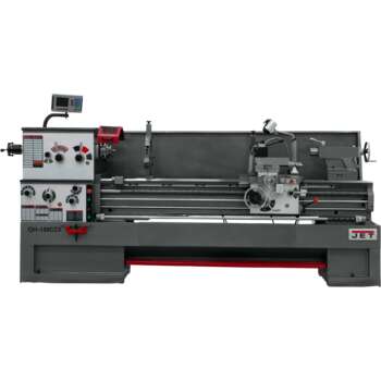 JET ZX Series Large Spindle Bore Lathe with Acu Rite 203 DRO Taper Attachment and Collet Closer 18in x 80in