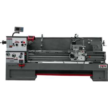 JET ZX Series Large Spindle Bore Lathe with Acu Rite 203 DRO Taper Attachment and Collet Closer 22in x 80in