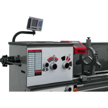 JET ZX Series Large Spindle Bore Lathe with Acu Rite 203 DRO Taper Attachment and Collet Closer 22in x 80in