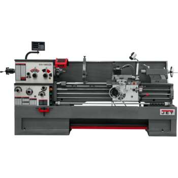 JET ZX-Series Large Spindle Bore Lathe with Acu Rite 203 DRO with Taper Attachment and Collet Closer 16in x 60in