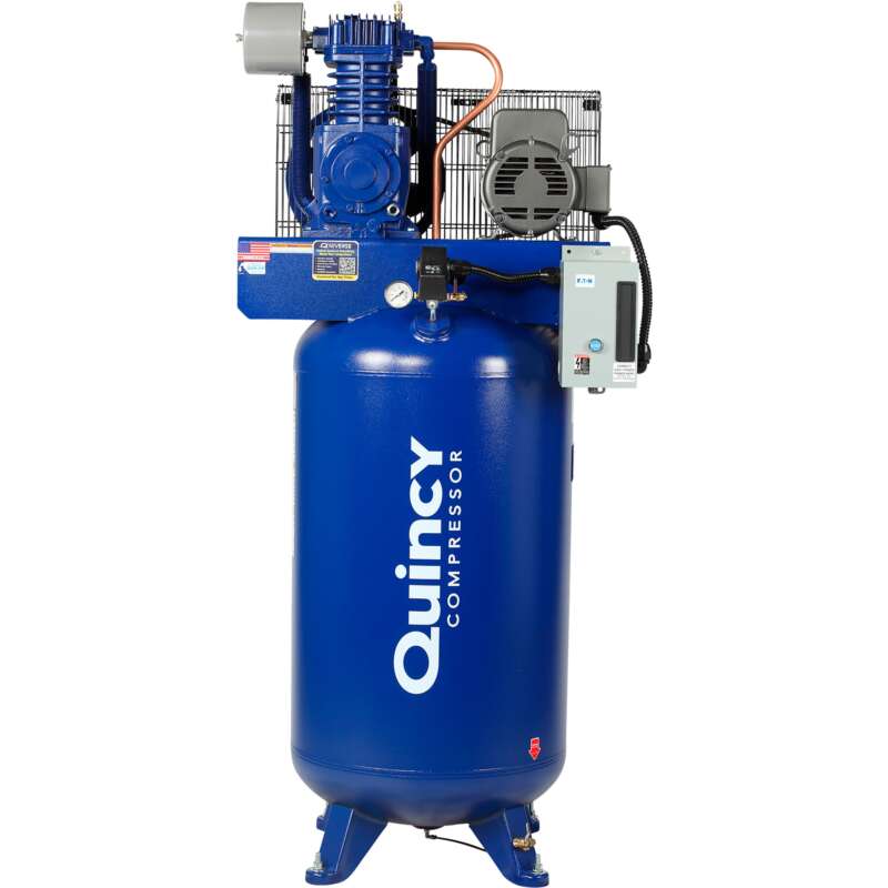 Quincy QT 5 Splash Lubricated Reciprocating Air Compressor 5 HP 230 Volt 1 Phase 80 Gallon Vertical2