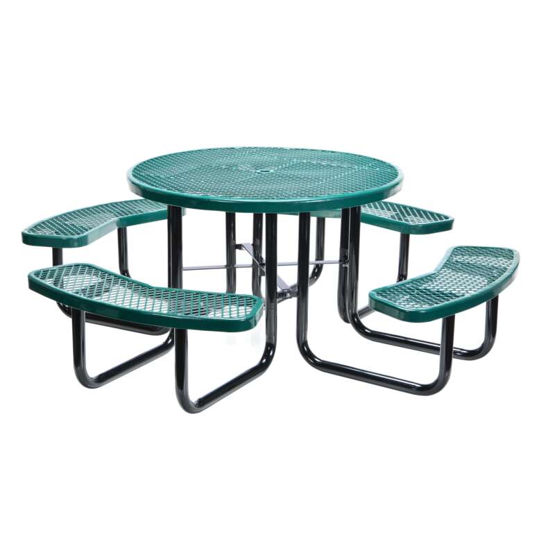 Vestil Round Picnic Table Table Shape Round Primary Color Green Height 29 in