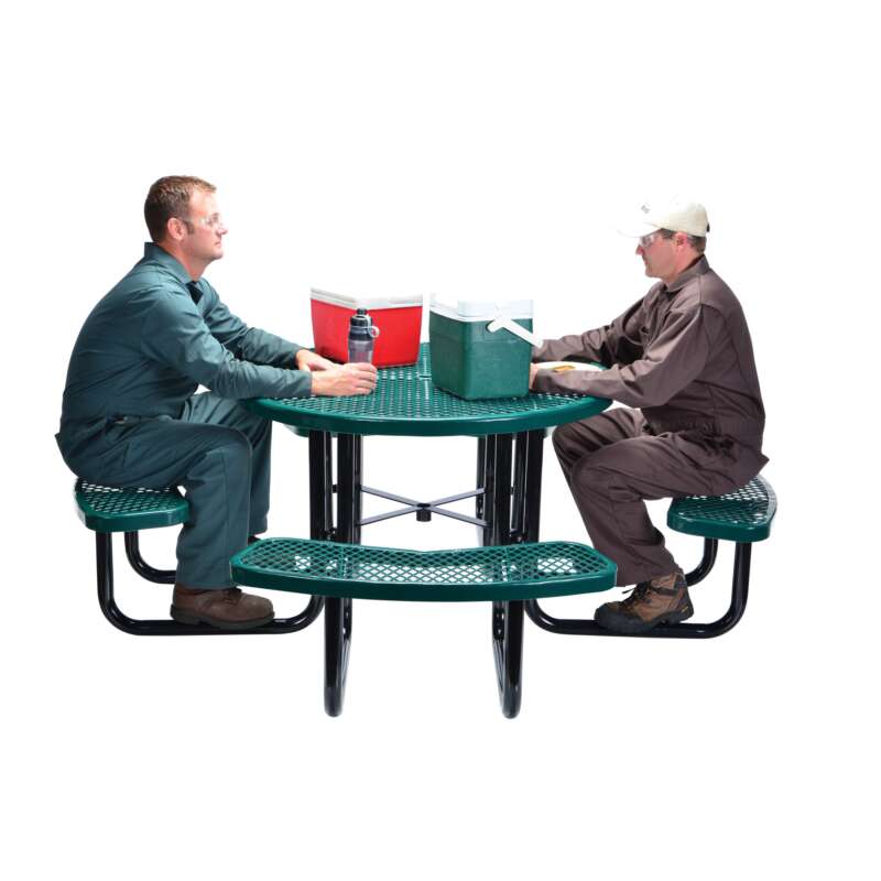 Vestil Round Picnic Table Table Shape Round Primary Color Green Height 29 in