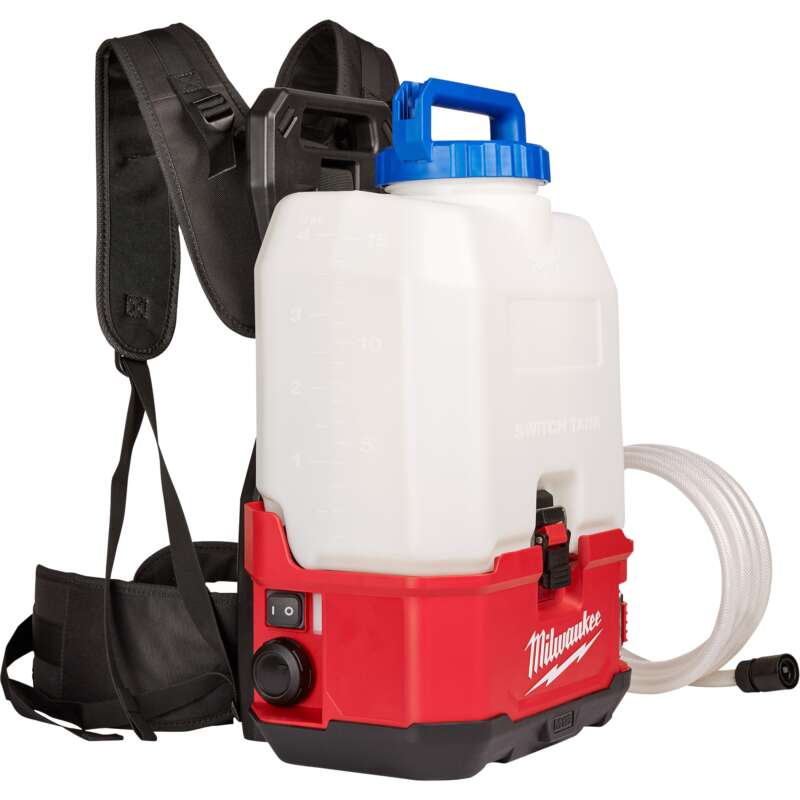 Milwaukee M18 Switch Tank 4Gallon Backpack Water Supply Kit Tool Battery and Accessories