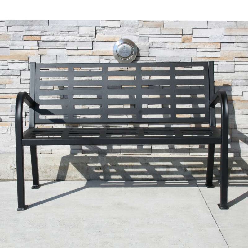 Paris Lasting Impressions 4Ft Steel Park Bench Black