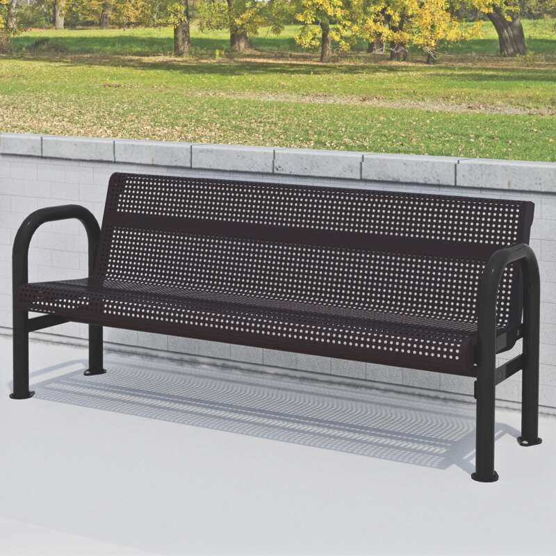 Pilot Rock All Steel Park Bench 6ft