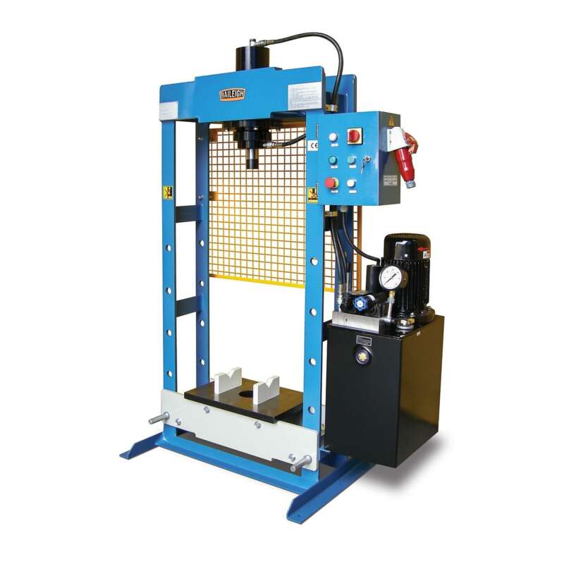 Baileigh 30T Hydraulic H Frame Press 95in Stoke Press Type Hydraulic Max Pressure 30 Ton Stroke Length 98 in