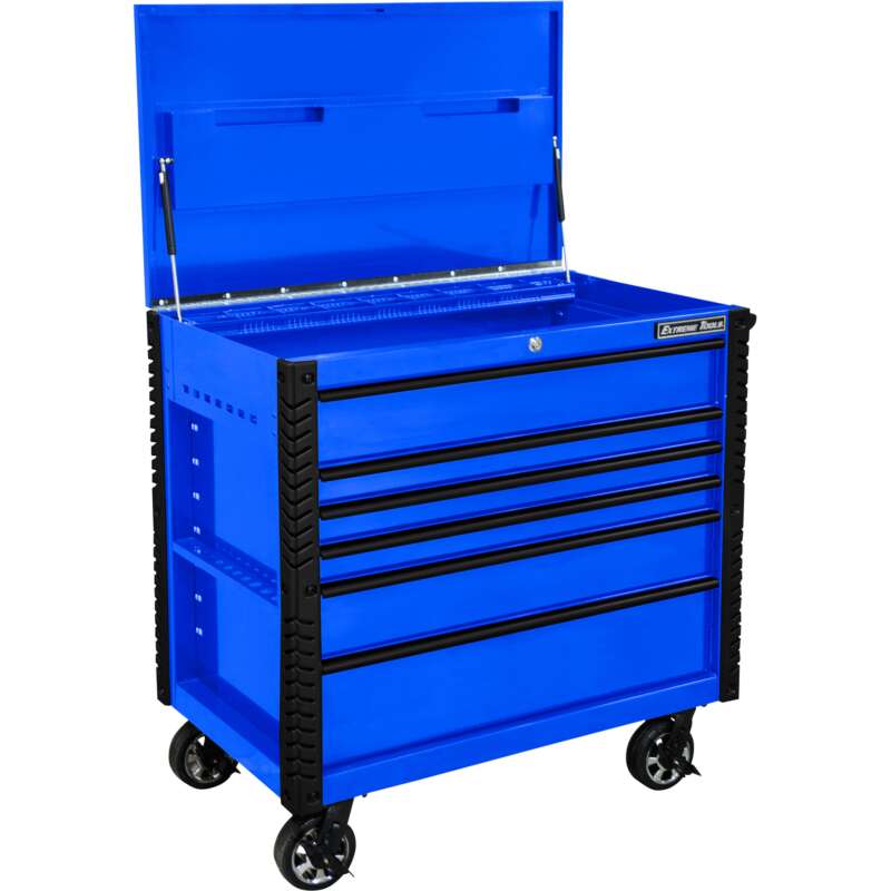 Extreme Tools EX Professional Series 41in 6 Drawer Flip Top Tool Cart 41 75inW x 25 75inD x 43inH