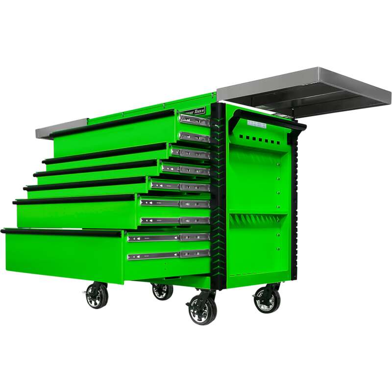 Extreme Tools EX Professional Series 41in 6 Drawer Stainless Steel Sliding Top Tool Cart 41 75inW x 25 75inD x 43 875inH