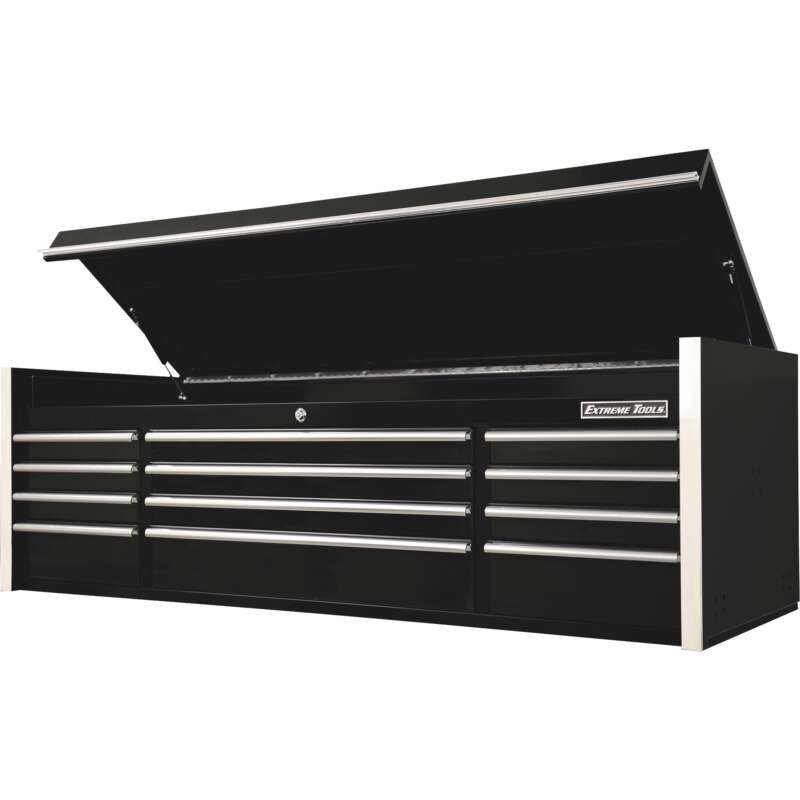 Extreme Tools RX Series 72in 12 Drawer Triple Bank Top Tool Chest 72inW x 25 5inD x 22 25inH