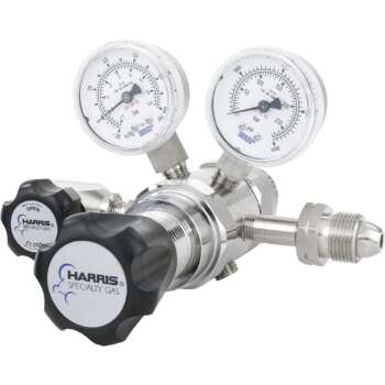 Harris Industrial Air Specialty Gas Lab Regulator CGA 590 Two Stage 316 Stainless Steel 050 PSI