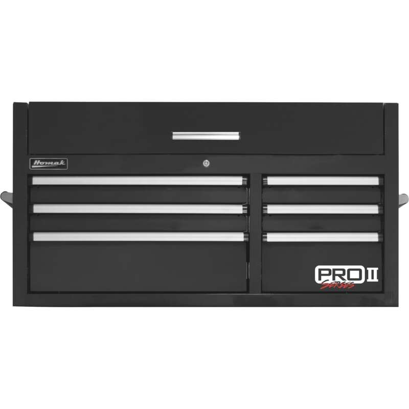 Homak 41in Pro II 6 Drawer Top Tool Chest 13 293 Cu In of Storage 40 5inW x 2425inD x 21 375inH