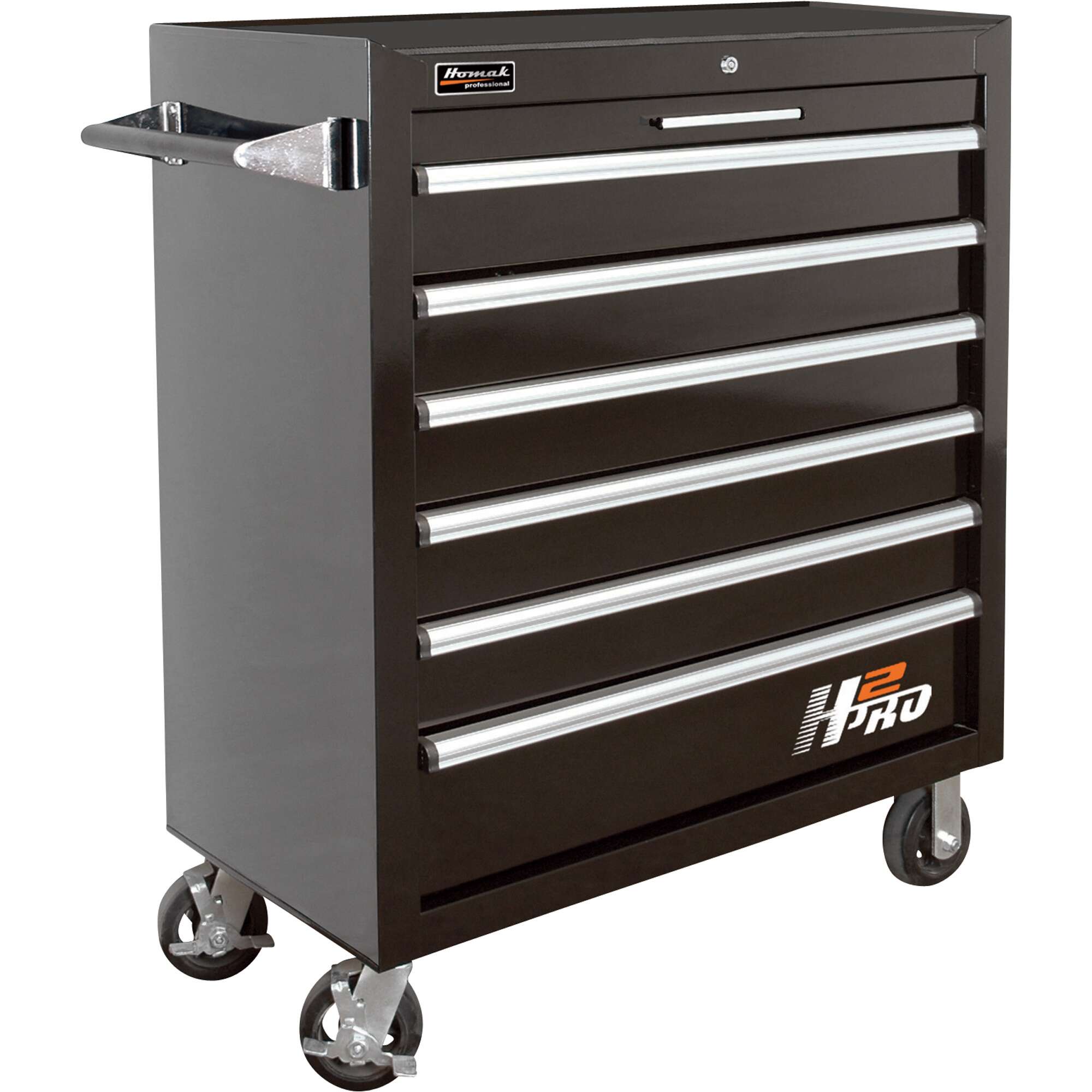 Homak H2PRO 36in 6 Drawer Rolling Tool Cabinet 36 1 8inW x 22 7 8inD x 42 1 4inH