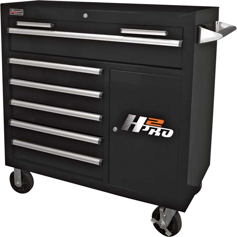 Homak H2PRO 41in 6 Drawer Roller Tool Cabinet with 2 Compartment Drawers 41 15 16inW x 22 7 8inD x 42 1 4inH