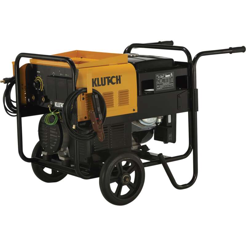 Klutch 7500K Arc WelderGenerator with 429CC Kohler Gas Engine and Wheel Kit 60 185 Amp DC Output 6000 Watt AC Power