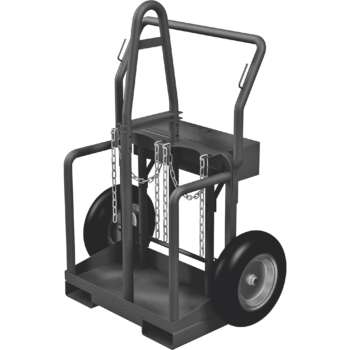 Northern Industrial Welders Cylinder Torch Cart with Fork Pockets 440 Lb Capacity Foam Filled Wheels Powder Coat Finish