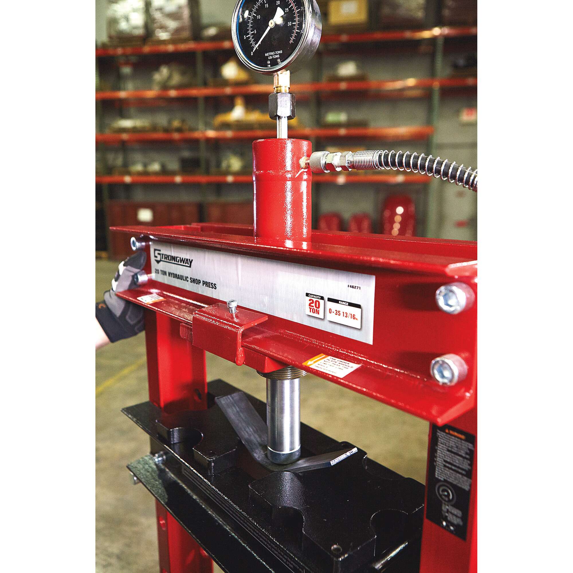 Strongway Hydraulic Shop Press with Gauge | Primadian